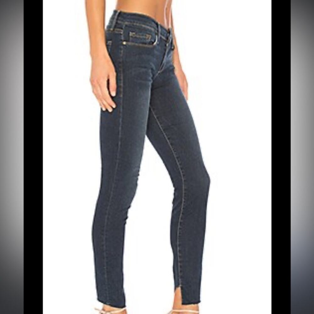 Frame X Revolve Denim Le Skinny De Jeanne Cascade Hem in Farrell